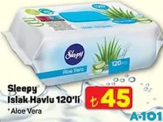 SLEEPY ISLAK MENDİL HAVLU ALOE VERA 120'Lİ